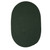 7' x 9' Dark Green All Purpose Handcrafted Reversible Oval Outdoor Area Throw Rug
