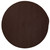 11' Dark Brown Round Handcrafted Outdoor Reversible Area Throw Rug