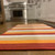 12' x 15' Red and Orange All Purpose Handcrafted Striped Reversible Rectangular Area Throw Rug