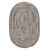 8' x 10' Brown and White Handcrafted Reversible Oval Outdoor Area Throw Rug