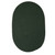 3.5' x 5.5' Dark Green All Purpose Handcrafted Reversible Oval Outdoor Area Throw Rug