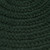 3.5' x 5.5' Dark Green All Purpose Handcrafted Reversible Oval Outdoor Area Throw Rug