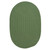 2.25' x 3.8' Moss Green All Purpose Handcrafted Reversible Oval Outdoor Area Throw Rug