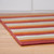 8' x 11' Red and Orange All Purpose Handcrafted Striped Reversible Rectangular Area Throw Rug