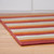 1.6' x 2.5' Red and Orange All Purpose Handcrafted Striped Reversible Rectangular Area Throw Rug