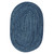 1.6' x 2.5' Blue All Purpose Reversible Handcrafted Oval Area Throw Rug