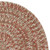 2' x 3' Red and White All Purpose Handcrafted Reversible Oval Outdoor Area Throw Rug