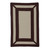 2.25' x 3.8' Brown and White Geometric Handcrafted Rectangular Outdoor Area Throw Rug