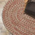 8' x 11' Brown and Red All Purpose Handcrafted Reversible Oval Outdoor Area Throw Rug