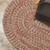 10' x 13' Brown and Red All Purpose Handcrafted Reversible Oval Outdoor Area Throw Rug