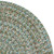 11' Blue and White Tweed All Purpose Handcrafted Reversible Round Outdoor Area Throw Rug