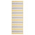 2.5' x 9' Yellow and Gray Striped Handcrafted Outdoor Reversible Area Throw Rug Runner