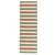 2' x 11' Green and Brown Striped Handcrafted Outdoor Reversible Area Throw Rug Runner
