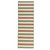 2.5' x 5' Green and White Striped Handcrafted Rectangular Outdoor Reversible Area Throw Rug