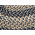 6' x 9' Navy Blue and Beige Rustic Farmhouse Oval Outdoor Area Throw Rug