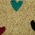 30" Beige With Vibrant Colored Hearts "WELCOME" Doormat
