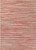 7.5' x 10.75' Red and Beige Striped Rectangular Outdoor Area Throw Rug