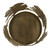 17.5" Gold Wide Feather Cylindrical Candle Holder