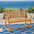 49.5" Natural Brown Contemporary Style Outdoor Patio Rocking Loveseat