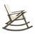 46" Gray Contemporary Outdoor Furniture Patio Rocking Chair - Cream White Cushion
