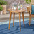 30" Teak Brown Outdoor Furniture Patio Round Bistro Table