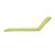 76.75" Green Contemporary Solid Outdoor Patio Chaise Lounge Cushion