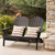 51.75" Gray Contemporary Outdoor Patio Adirondack Loveseat