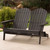 51.75" Gray Contemporary Outdoor Patio Adirondack Loveseat