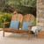 51.75" Brown Contemporary Outdoor Patio Adirondack Loveseat