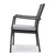 Set of 2 Gray Contemporary Outdoor Patio Dining Chairs with Cushions 35"