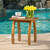 19.25" Brown Teak Finish Contemporary Outdoor Patio Accent Table