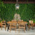 7-Piece Brown Teak Finish Wood Rectangular Outdoor Furniture Patio Dining Set