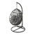 Contemporary Outdoor Hanging Basket Chair - 47.25" Gray and Black - Fun-Filled Addition to Your Outdoor Space