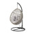 Contemporary Outdoor Hanging Basket Chair - 47.25" Gray and Charcoal Black