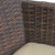 7-Piece Brown Finish Wood Outdoor Furniture Patio Dining Set - Beige Cushions