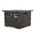 34.5" Gray and Brown Square Outdoor Patio Fire Pit