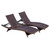 Set of 2 Brown Outdoor Patio Chaise Lounge Chairs 79.5" - The Ultimate in Style and Comfort