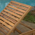 78.75" Brown Contemporary Wood Outdoor Furniture Patio Chaise Lounge - White Cushion