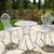 3pc White Contemporary Garden Bistro Set 24.75"