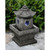 11" LED Warm White Light Pagoda Outdoor Garden Fountain
