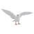 18.5" White and Brown Pigeon Spread Wings Outdoor Garden Figurine