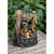 10.5" Brown Well Outdoor Garden Fountain with Buckets