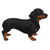 19.5" Standing Modern Dachshund Outdoor Garden Statue