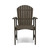 Set of 2 Mink Gray Traditional Outdoor Adirondack Dining Chairs 39"