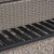 50" Gray Contemporary Rectangular Storage Bench with Rack