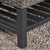 50" Gray Contemporary Rectangular Storage Bench with Rack
