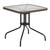 Contemporary Square Outdoor Furniture Patio Table - 28" Black and Brown