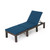 76.5" Brown and Navy Blue Contemporary Outdoor Patio Rectangular Chaise Lounge