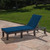 76.5" Brown and Navy Blue Contemporary Outdoor Patio Rectangular Chaise Lounge