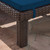 76.5" Brown and Navy Blue Contemporary Outdoor Patio Rectangular Chaise Lounge